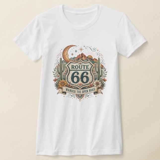Western Route 66 Saguaro Sunset Tee (Laydown)