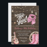 Western Rustic 30th, 40th Cowgirl Birthday  Invitation<br><div class="desc">Cowgirl Boot Western Invitation.
Rustic 30th Western Cowgirl Birthday.
Saddle up,  put boots on,  rustic chic birthday,  Rustic cowgirl birthday.
Western Rustic 30th,  40th Cowgirl Birthday.
21st,  30th,  40th,  50th Birthday.
Country birthday.</div>