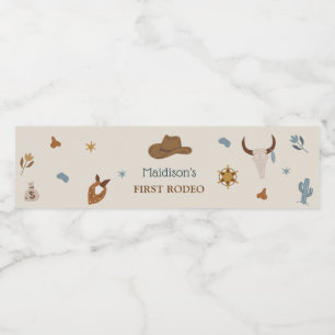 Western Rustic Birthday Party Water Bottle Label