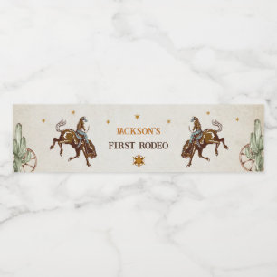 Western Rustic Birthday Party Water Bottle Label