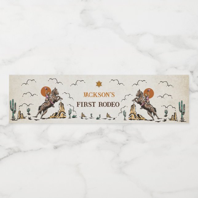 Western Rustic Birthday Party Water Bottle Label (Single Label)