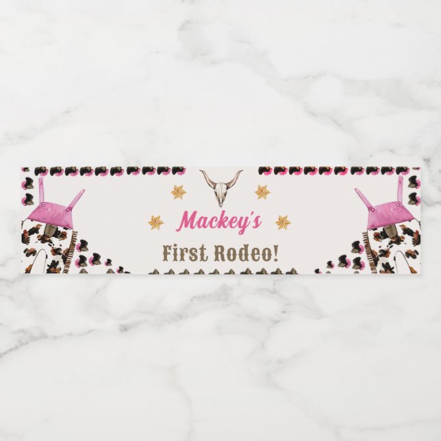 Western Rustic Birthday Party Water Bottle Label (Single Label)