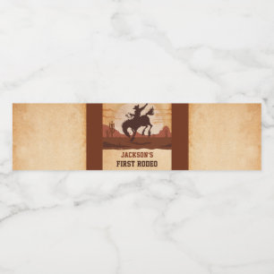 Western Rustic Birthday Party Water Bottle Label