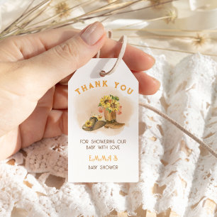 Western Rustic Boho Gender Neutral  Baby Shower Gift Tags