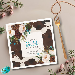 Western Rustic Boho WIldflower Bridal Shower Napkin