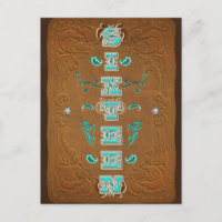 Western Rustic Brown & Turquoise SIXTEEN 16 Party