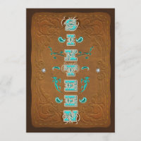 Western Rustic Brown & Turquoise SIXTEEN 16 Party