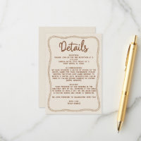 Western Rustic Casual Beige Brown Wedding Details