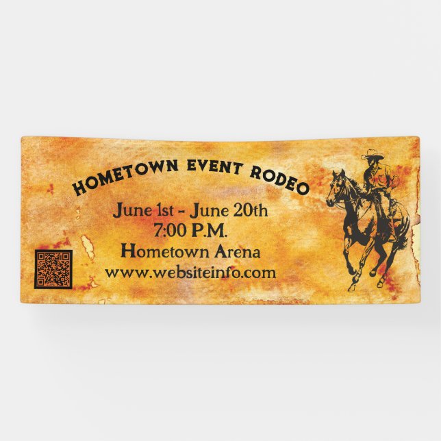 Western Rustic Cowboy Banner (Horizontal)