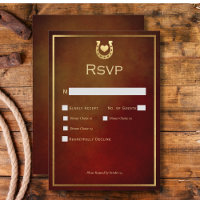 Western Rustic Horseshoe Burgundy & Gold Dinner