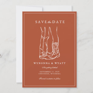 Western Rustic Modern Photo Save the Date