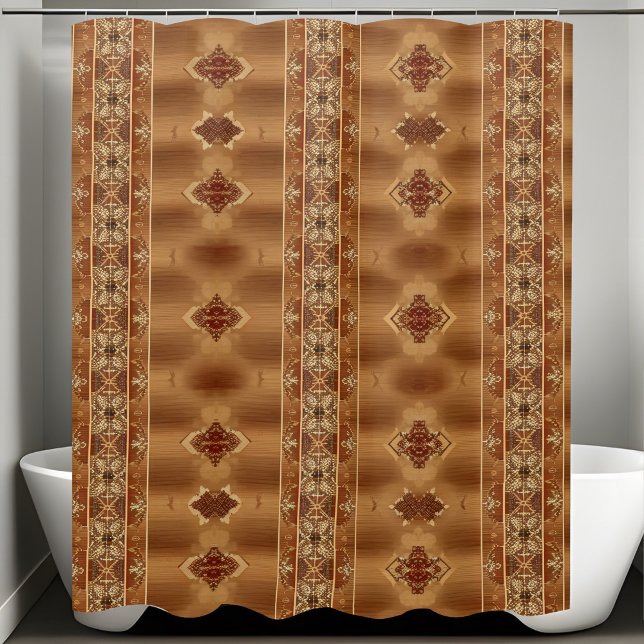 Western Rustic Shower Curtains Vertical Style (Creator Uploaded)