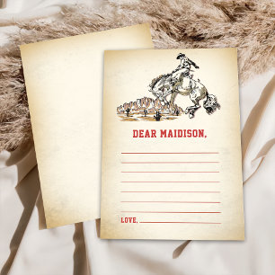 Western Rustic Time Capsule Note Message Card