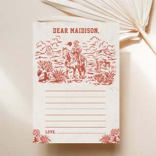 Western Rustic Time Capsule Note Message Card