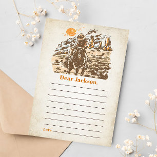 Western Rustic Time Capsule Note Message Card