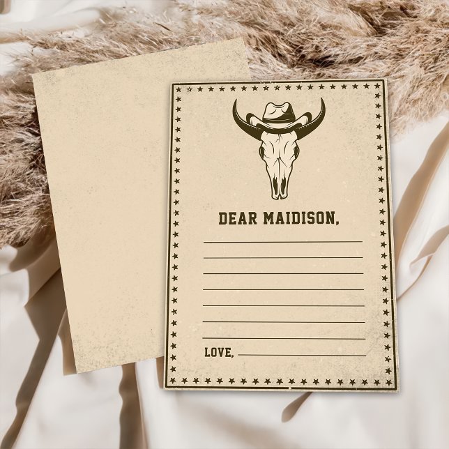 Western Rustic Time Capsule Note Message Card (Creator Uploaded)