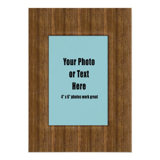 Western Rustic Wood Frame - Customisable Card