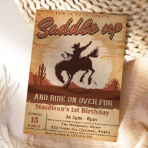 Western Saddle Up And Ride On Over For Birthday