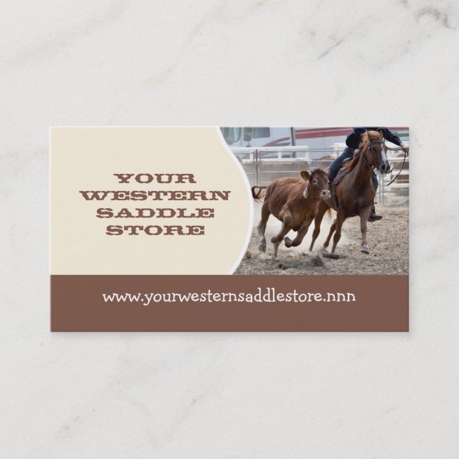 Western Saddlery business card (Front)