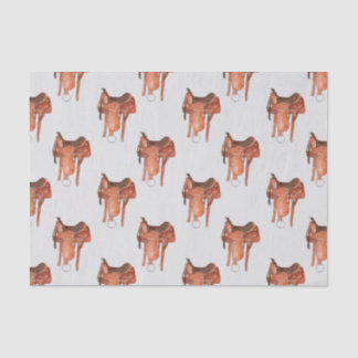Western Saddles Pattern Tissue Paper