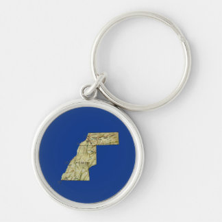 Western Sahara Map Keychain