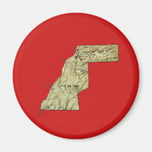 Western Sahara Map Magnet