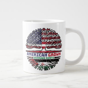 Western Sahara Sahrawi American USA Tree Roots Large Coffee Mug