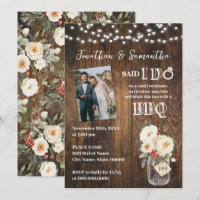 Western Said I do BBQ after Wedding Winter Floral