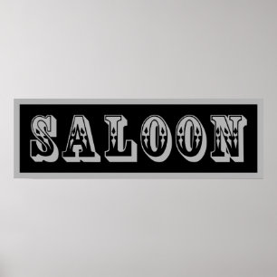 Western Saloon Sign