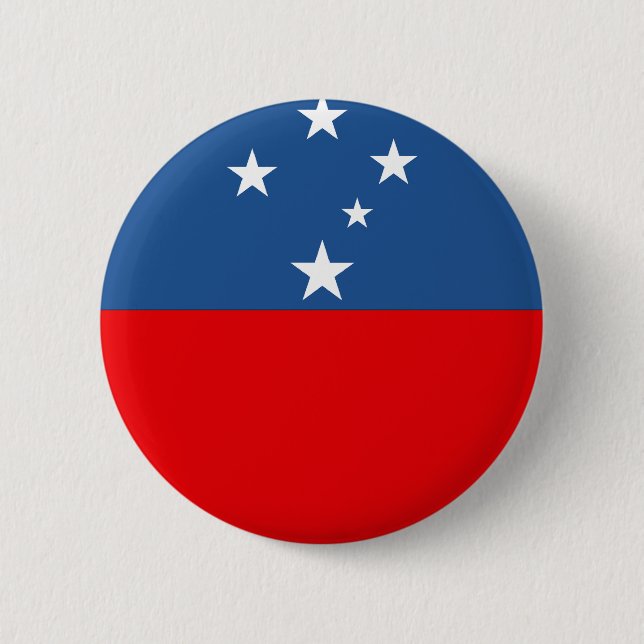 Western Samoa Flag 6 Cm Round Badge (Front)