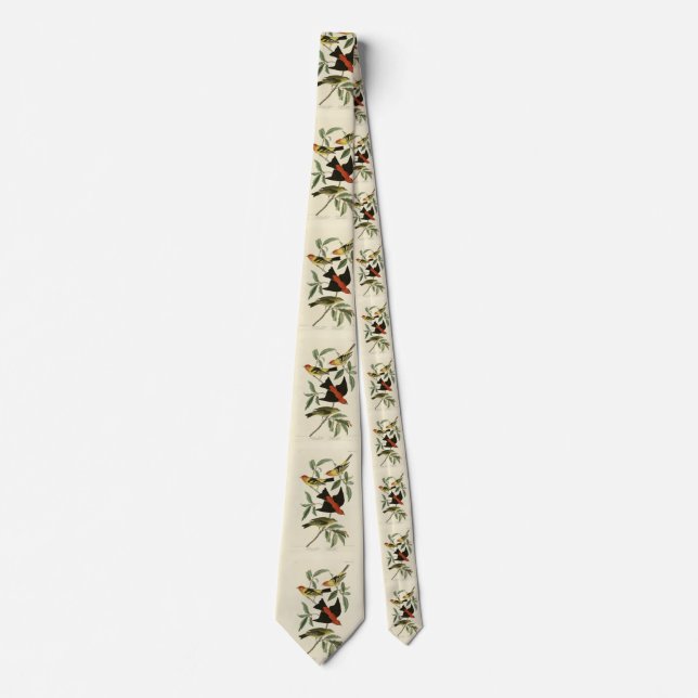 Western, Scarlet Tanagers Audubon Birds of America Tie (Front)
