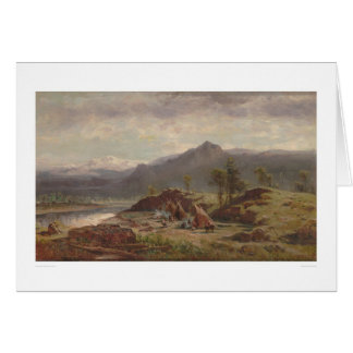 Western scene with Indian Camp (1275)