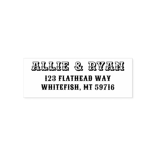 Western Self Inking Rubber Stamp (Design)