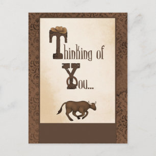 Western Sentimental Postcard