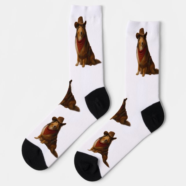 Western Sheltie Socks (Left)