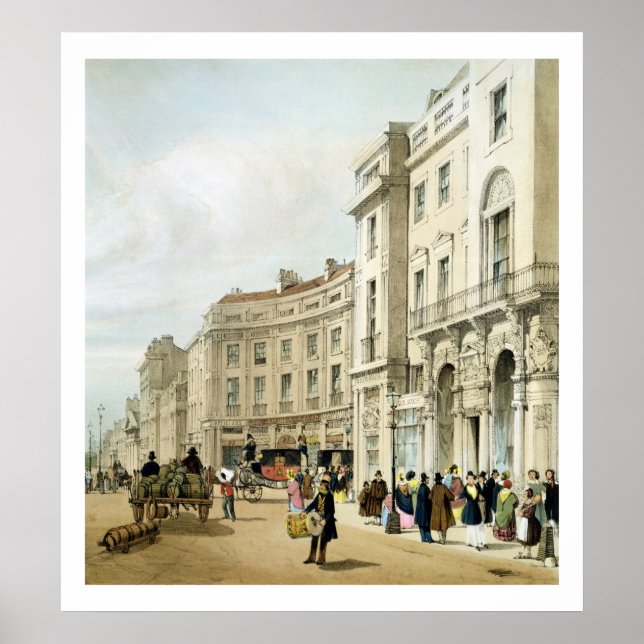 Western side of John Nash's extended Regent Circus Poster (Front)
