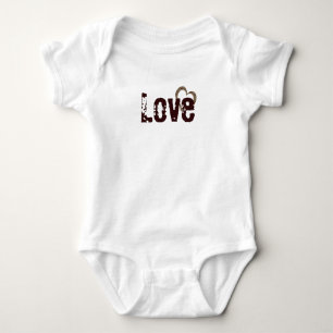 Western Slick Pattern 2 open heart design Baby Bodysuit