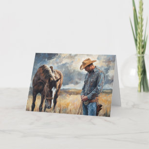 Western Solace in Love at Sunset Card
