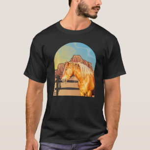 Western Sorrel Stock Horse in Western Landscape Pr T-Shirt