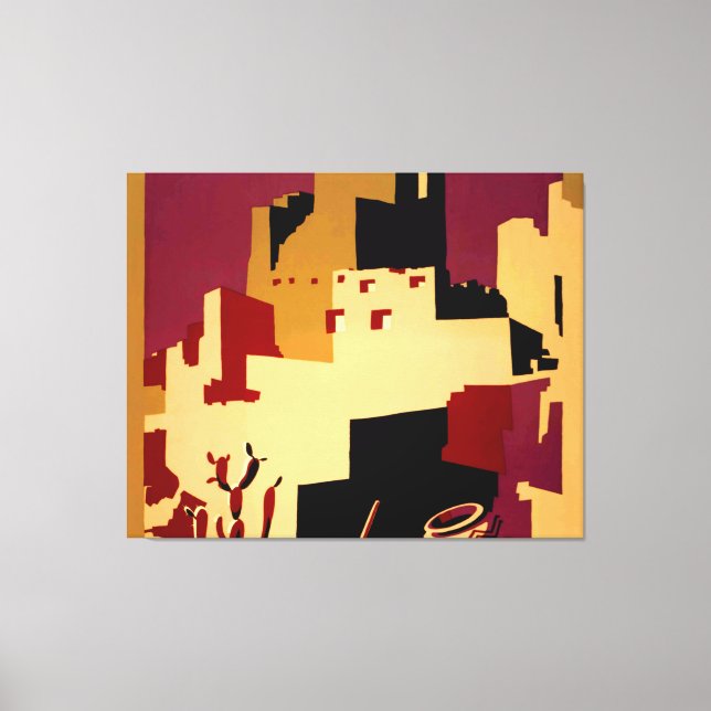 Western Southwest Pueblo WPA National Canvas Print (Front)