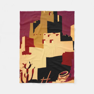Western Southwest Pueblo WPA National Fleece Blanket