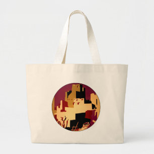 Western Southwest Pueblo WPA National Large Tote Bag