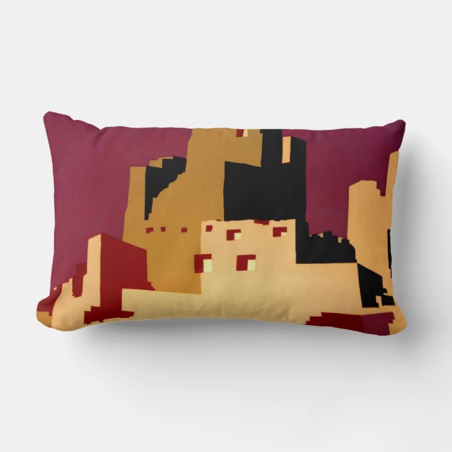 Western Southwest Pueblo WPA National Lumbar Cushion (Front)