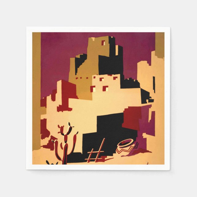 Western Southwest Pueblo WPA National Napkin (Front)
