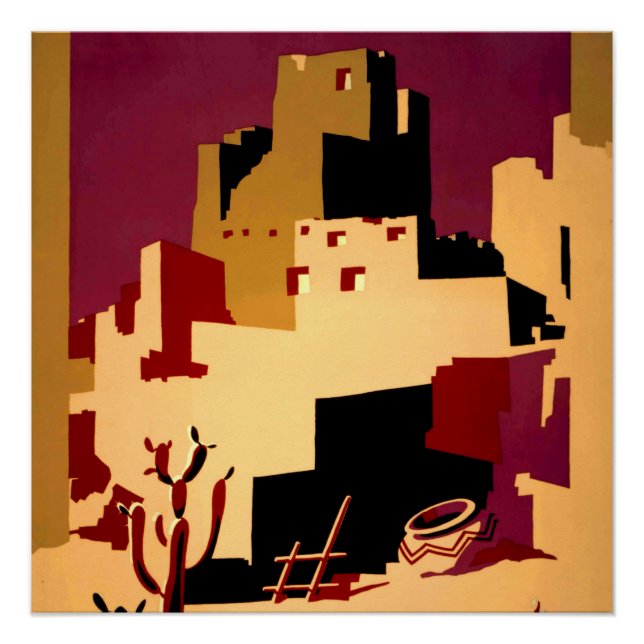 Western Southwest Pueblo WPA National Poster (Front)