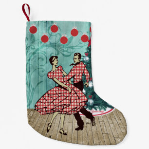 Western Square Dancing Couple Christmas Dance Small Christmas Stocking