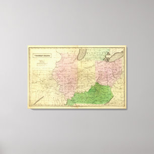 Western States Olney Map Canvas Print