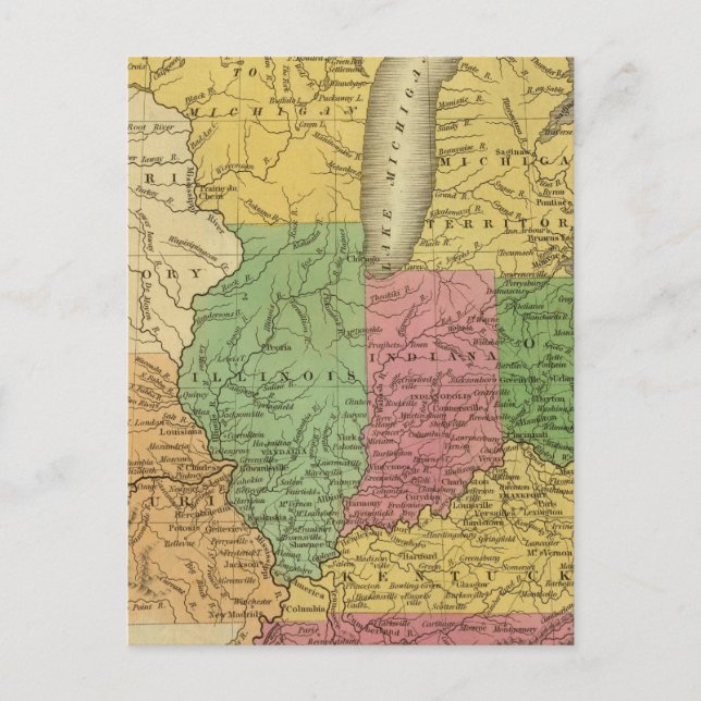 Western states, territories postcard (Front)
