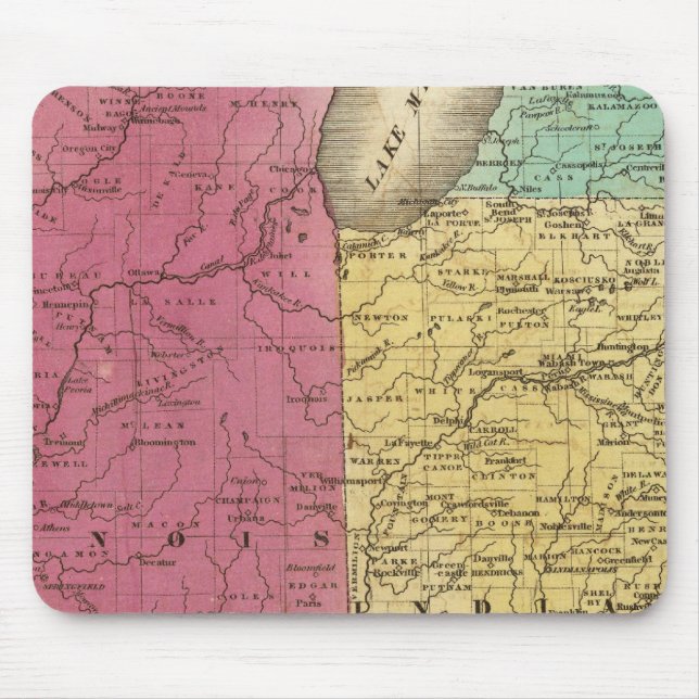 Western States with inset map of Upper Michigan Mouse Mat (Front)