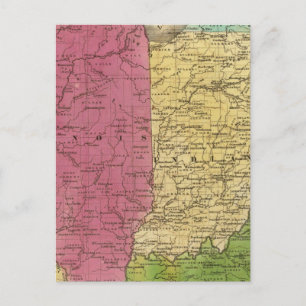 Western States with inset map of Upper Michigan Postcard